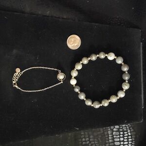 2 spectrolite bead bracelets